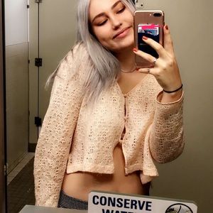 Vintage Pink crop sweater